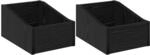 Lp Plattenbox 2 Stk. Schwarz Eichen-optik 23 X 33 X 16 Cm Vidaxl