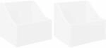 Lp Plattenbox 2 Stk. Wei&szlig; 37 X 33 X 32 Cm Holzwerkstoff Vidaxl