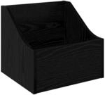 Lp Plattenbox Schwarz Eichen-optik 37 X 33 X 32 Cm Vidaxl