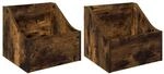 Lp Plattenbox 2 Stk. R&auml;uchereiche 37 X 33 X 32 Cm Holzwerkstoff Vidaxl