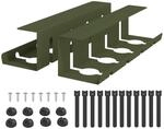 Unter Dem Schreibtisch Kabelmanagement Tray 2 Stk. Olivgr&uuml;n Vidaxl