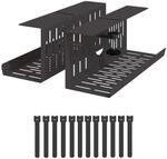 Unter Dem Schreibtisch Kabelmanagement Tray 2 Stk. Schwarz Vidaxl