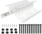 Unter Dem Schreibtisch Kabelmanagement Tray 2 Stk. Wei&szlig; Vidaxl