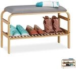 Schuhbank, 3 Paar Schuhe, Gepolsterte Sitzfl&auml;che, Flur Und Garderobe,