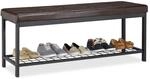 Relaxdays Schuhbank Xxl, Bequemes Sitzpolster, Offen, Gro&szlig;e Gitterablage F&uuml;r