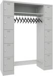 Stier Garderobe, 2 S&auml;ulen Mit 5 F&auml;chern, 300 Mm Ab, Hutablage 900 Mm, Drehr., Ral