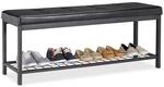 Relaxdays Schuhbank Xxl, Bequemes Sitzpolster, Offen, Gro&szlig;e Gitterablage F&uuml;r