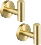 Kleiderhaken Gold 2 St&uuml;ck Edelstahl Geb&uuml;rstet F&uuml;r Bad & K&uuml;che