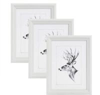 3er Set 20x30cm Bilderrahmen Artos Stil Holz Rahmen Fotogalerie Glasscheibe,...
