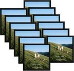 12er Set Bilderrahmen 20x20 Cm Schwarz, Quadratisch, Pvc, Tisch & Wand