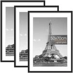 Bilderrahmen 50x50cm Schwarz Im 3er-pack F&uuml;r Fotos Und Poster