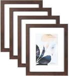 Holz-bilderrahmen 25,4 X 20,3 Cm, 4 St&uuml;ck, Walnuss, Wand- & Tischmontage