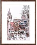 Bilderrahmen 40x50 Cm Mit Passepartout, Kaffee, Wandmontage