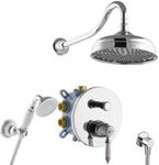 Paulgurkes Nostalgie Duschsystem Set Komplett Regendusche Mit Grundk&ouml;rper