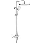 Duschsystem Mit Thermostat 3 Strahlart(en), Komplett-set, 92-126 Cm Duschstangen
