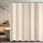 Duschvorhang 150x180cm Beige, Wasserabweisend, Antischimmel Textil
