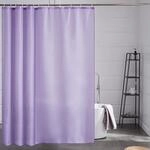 Duschvorhang Stoff 180x200 Cm Lila, Anti-schimmel, Waschbar, Inkl. 12 Haken