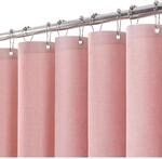 Duschvorhang Leinen Mit Metallringen, Wasserdicht, 182x198cm, Rosa