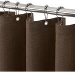 Duschvorhang Leinenoptik 92x182 Cm Mit Metallringen - Braun