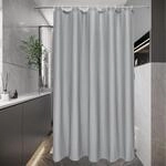 Duschvorhang 150x200cm Grau Stoff, Wasserdicht, Antischimmel, Waschbar, Mit 10...