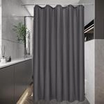 Duschvorhang 100x180cm Dunkelgrau Wasserdicht Polyester Mit Beschwerung & Ringen