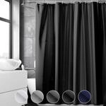 Duschvorhang 240x200 Cm Schwarz, Anti-schimmel, Wasserabweisend, Waschbar