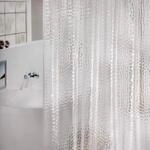 Duschvorhang 92x180cm Transparent 3d Kubik Eva Antibakteriell Mit Magneten