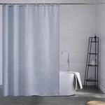 Duschvorhang Textil 150x200cm Grau Blau, Wasserabweisend, Schimmelresistent, Waschbar