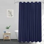 Duschvorhang 180x220 Cm Dunkelblau Wasserdicht Textil Anti-schimmel Waschbar
