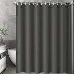 Duschvorhang 200x220cm Dunkelgrau, Wasserabweisend, Beschwerter Saum, Waschbar