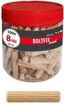 Tox - Holzd&uuml;bel Boltfix Wood 8x40 Mm, Riffeld&uuml;bel Aus Massiver Buche