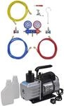 Vakuumpumpe 50 L/min 2-wege-verteiler-manometer Klimaanlagen Vidaxl