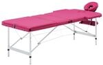 Vidaxl Massageliege Klappbar 3-zonen Mit Aluminiumgestell Rosa