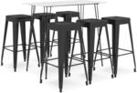 7-tlg. Bar-set Wei&szlig; Und Schwarz Vidaxl