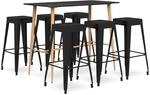 7-tlg. Bar-set Schwarz Vidaxl