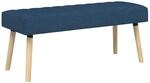 Kanalgepolsterte Bank Blau 110 X 40 X 46 Cm Stoff Vidaxl
