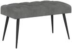 Bank Mit Knopfheftung Dunkelgrau 80 X 40 X 46 Cm Samt Vidaxl