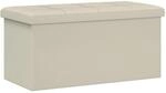 Klappbare Aufbewahrungsbank Wei&szlig; 180 Kg 80 L 77 X 38 X 38 Cm Vidaxl