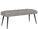Bank Mit Knopfheftung Hellgrau 110 X 40 X 46 Cm Samt Vidaxl