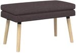 Doppellagige Bank Dunkelbraun 80 X 40 X 47 Cm Stoff Vidaxl