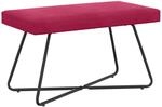 Bank Weinrot 80 X 40 X 45 Cm Samt Vidaxl