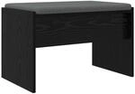 Vidaxl Hall Bench Black Oak 63 X 38 X 40 Cm Engineered Wood And Fabric