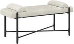 Knopfgepolsterte Bank Mit Kissen Creme 110 X 40 X 46 Cm Samt Vidaxl