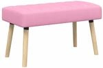 Kanalgepolsterte Bank Rosa 80 X 40 X 46 Cm Stoff Vidaxl