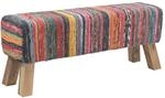 Bank 110 X 30 X 45 Cm Echtes Leder Mehrfarbig Vidaxl