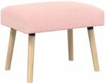 Bank Uni Rosa 60 X 40 X 45 Cm Boucl&eacute; Vidaxl