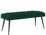Bank Mit Knopfheftung Dunkelgr&uuml;n 110 X 40 X 46 Cm Samt Vidaxl
