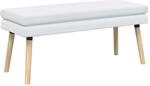 Doppellagige Bank Wei&szlig; 110 X 40 X 47 Cm Stoff Vidaxl