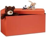 Relaxdays Faltbare Sitzbank 38 X 76 X 38 Cm Hxbxt, 2-sitzer M. Stauraum, Kunstleder