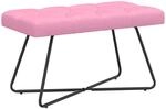 Bank Mit Knopfheftung Rosa 80 X 40 X 46 Cm Stoff Vidaxl